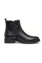 Black Leather Elastic Zipper Boots – Classic Chelsea Ankle - 2