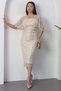 Strapless Neckline Balero Belted Beaded Dress Bal162 - 5