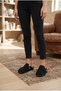 Ravinya Women's Slippers with Straps and Buckle Black Suede - 2