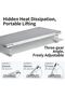 Adjustable & Foldable Laptop Stand with Locking Buckle, Ergonomic Portable Aluminum Riser for Secure - 6