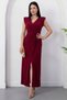 Double-Breasted Collar, Buckled Waist, Padded Dress K-251622