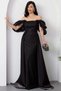Sweetheart Neckline Satin Detailed Beaded Dress Ecr5616