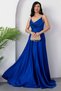 Sweetheart Neckline Shoulder Chain Satin Dress Ecr5609