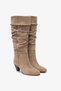 Cannes Mink Suede Leather Heeled Boots - 3