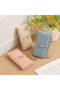 Stylish Women's Wallet - Long Wallet with Leaf Figured Clip and Hand Strap - 3