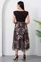 Crew Neck Skirt Chiffon Belted Dress Grs3867 - 7