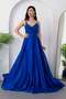 Sweetheart Neckline Shoulder Chain Satin Dress Ecr5609 - 3