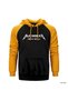 Alcoholica Drink Em All Yellow Double Color Raglan Sleeve Hooded Sweatshirt