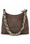 Women's Suede Hand and Shoulder Bag - 6