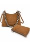 Women's Suede Hand and Shoulder Bag - 2