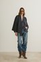 Alba Japanese Buttoned Wide Sleeve Anthracite Jacket Shirt - 2