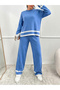 Striped Bottom Top Knitwear Set - 5
