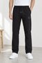 Men's Straight Leg Elastic Waist Pocket Basic 2-Piece Sweatpants Black Gray - 4