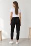 Women's Jogger with Elastic Waist and Cuffs, Pockets, 2-Piece Sweatpants, Black Gray Melange - 6