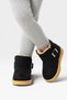 Girls' Boots with Fur Inside and Suede Look with Belt Buckle Black - 2