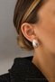 Silver Color Medium Size Drop Teardrop Earrings Model 3 cm