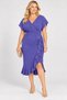 Women's V-Neck Asymmetrical Cut Skirt with Ruffles at the Hem Curve Plus Size Design Stylish Evening Dress - 4