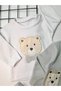 Cute Teddy Bear Printed Baby Boy Long-Sleeved 3-Piece Set - 3