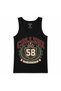 College 58 Vintage Varsity Crest Crown Graphic Tank Top