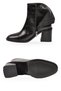 Women's Black Crocodile Zippered Heeled Stylish Comfortable Women's Heeled Classic Boots 655624 - 5