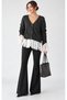 Women's Skirt with Lace Sleeves Wool Knitwear Cardigan - 2
