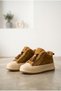 Women's Fur Lined Suede Look Thick Sole Sneaker Winter Shoes with Tassel Accessories - 2