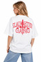 Unisex Women's Men's Slaughter Gang Back Printed Oversized Thick Fabric Relaxed Fit T-Shirt - 2