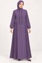 2169 Detailed Zippered Ferace, Stylish Collar, Long Sleeves, Seasonal Ferace