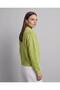 Women's Polo Collar Buttoned Contrast Ribbed Soft Textured Knitwear Sweater - 5
