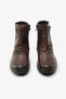 Brown Genuine Leather Zippered Comfortable Comfortable Sole Women's Boots - 4