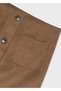 Brown Girls' Buttoned Skirt 7932 - 4