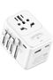 Universal Travel Adapter, International Travel Adapter for EU, UK, USA, AU, Type C 45w Fast Charging, 3 USB Ports, International Power Adapter,Worldwide Adapter.