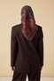 Ravza Twill Silk Scarf Bordo 90 X 90 - 4