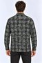 Men's plaid checkered batik washed long sleeve regular fit lumberjack shirt - khaki - 2
