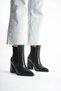 Women's Rubber Pointed Toe Heeled Boots[9cm]