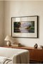 1 Piece Pvc Framed Black Wooden Frame Oil Painting Effect Romantic Swan and River Themed Horizontal Wooden Painting - Home, Business and Office Decoration Painting - 4