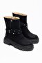 Belted, Fur-Lined, Foldable, Snap-Fastened Women's Boots - 2