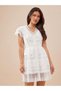 Rochie mini, alb - 6