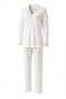 Veloria Shirt Collar Lace Embroidered Maternity and Postpartum Pajama Set - 8