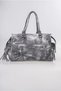 Women's Vintage Washed Leather Look Large Size Zipper Detailed Shoulder and Shoulder Bag Gray 18385