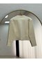 Evelina Gold Buttoned Pocketed Short Knitwear Cardigan-Zi̇7077 Stone - 7