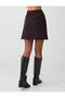 Bitter Brown Button Detailed High Waist Short Knitted Skirt - 5