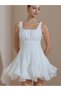 Rochie mini, alb - 3