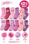 Girls' Towel Socks 12-Piece Assortment Patterned Cotton Winter Warm Socks 3-12 Years Old - 3