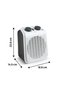 Fan Heater 2000 W, Gray - Compact and Efficient - 7