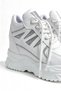 Margaritta White Leather Hidden Padding Stone Sneakers - 4