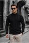 Seka 917 Striped Cotton Slim Fit Men's Half Fisherman Sweater