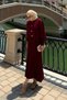 Salda Cape Dress Burgundy - 3