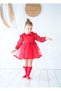 Girl's Red Guipure Tulle Special Occasion Henna Birthday Princess Dress