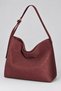 Burgundy Women's Knitted Textured Adjustable Strap Suede Look Women's Hobo Shoulder Bag - 3